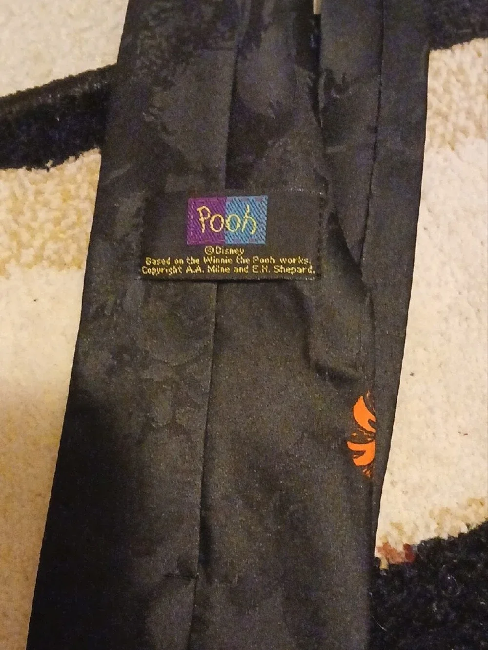 Disney Winnie the Pooh Stack Tie with Blue, Yellow, Orange, Pink, Black